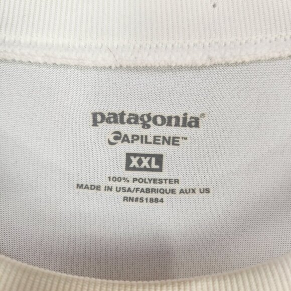 Patagonia Capilene Base Layer Men's XXL Short Sleeve Tee White Polyester Active - Picture 5 of 7